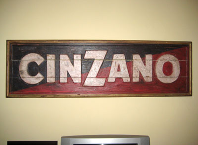 Cinzano Classic Sign - Handcrafted