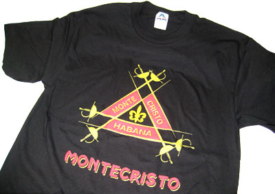 Cuban Montecristo Logo T-Shirt - Black, Size L
