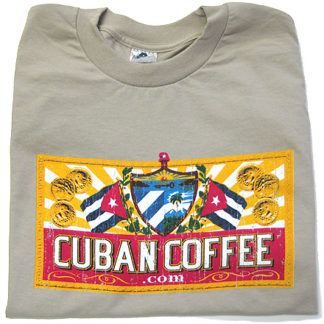 Cuban Coffee Logo T-Shirt - Tan