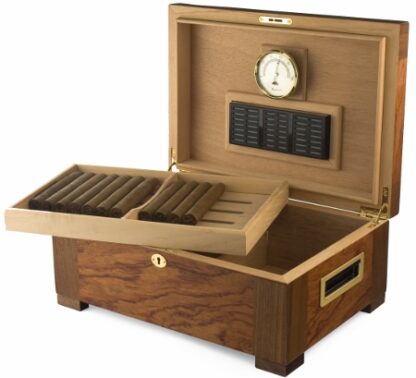 Santa Barbara - 60 Capacity Humidor with Leaf Design - Image 3