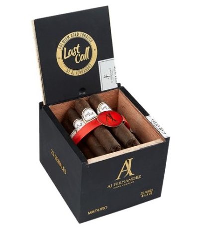 aj fernandez last call maduro cigars box image