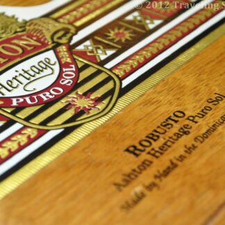 ashton heritage puro sol cigars box lid image