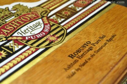 ashton heritage puro sol cigars box lid image