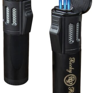 rocky patel triple flame lighter black platinum image