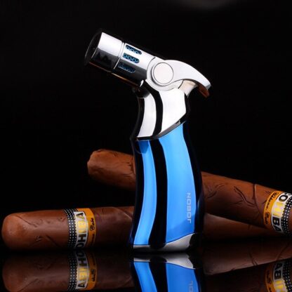 Jobon Quad Torch Tabletop Lighter, Blue - Image 3